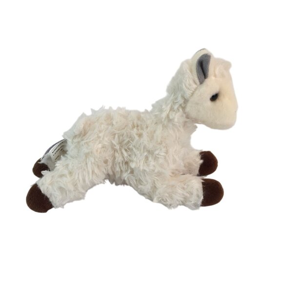 Aurora Mini Flopsy Llama Alpaca Plush 7" White Stuffed Animal Toy - Picture 3 of 8